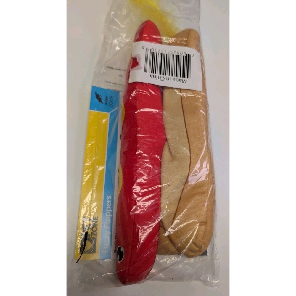 Pet Zone Rechargeable Fuzzy Flopper Kicker Hot Dog Electronic Cat Toy